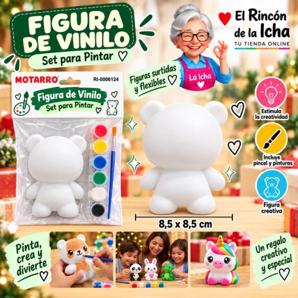 Set para Pintar Figura de Vinilo Surtida Motarro 8,5 x 8,5 cm