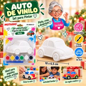 RI-0006127 Set para Pintar Figura de Vinilo Auto Motarro 10 x 6,5 cm