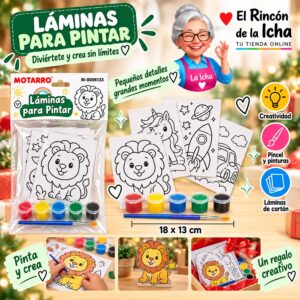 RI-0006133 Set para Pintar Láminas de Cartón Motarro 18 x 13 cm