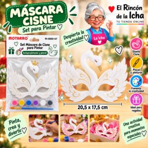 RI-0006147 Set Máscara de Cisne para Pintar Motarro 20,5 x 17,5 cm