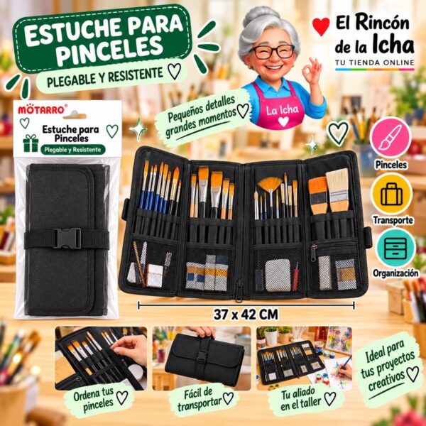 RI-0006150 Estuche Plegable para Pinceles Motarro 37 x 42 cm