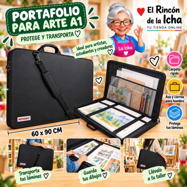 RI-0006151 Bolso Portafolio para Arte A1 Motarro 60 x 90 cm