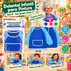 RI-0006155 Delantal Infantil para Pintura Motarro Talla M