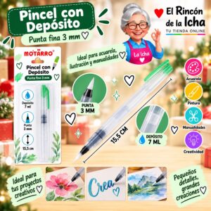 Pincel con Depósito Motarro Punta 3 mm 15,5 cm