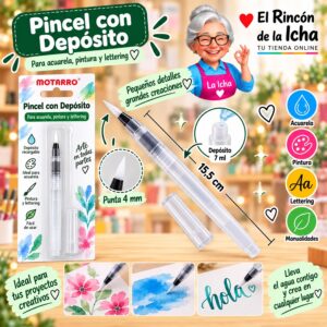 Pincel con Depósito Motarro Punta 4 mm 15,5 cm