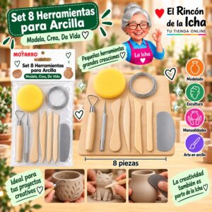Set 8 Herramientas para Arcilla Motarro