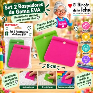 Set 2 Raspadores de Goma EVA Motarro 8 cm