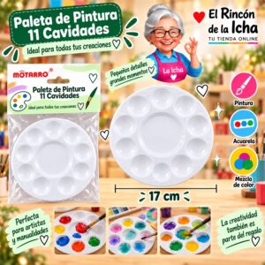 Paleta de Pintura Motarro 11 Cavidades 17 cm