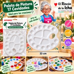 Paleta de Pintura Motarro 17 Cavidades 24,5 x 33 cm