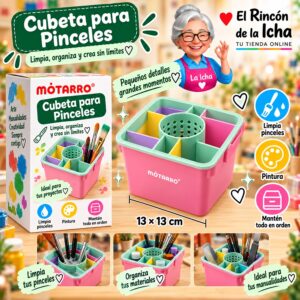 Cubeta para Pinceles Motarro 13 x 13 cm
