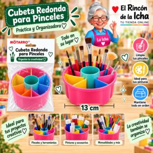 Cubeta Redonda para Pinceles Motarro 13 cm