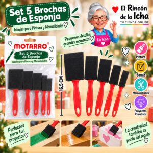 Set 5 Brochas de Esponja Motarro 16,5 cm