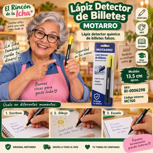 RI-0006298 Lápiz Detector de Billetes Motarro