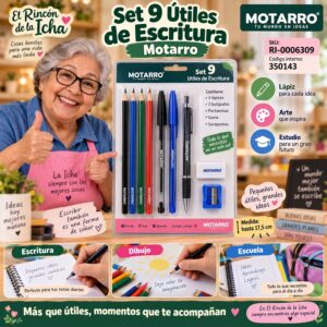 RI-0006309 Set 9 Útiles de Escritura Motarro