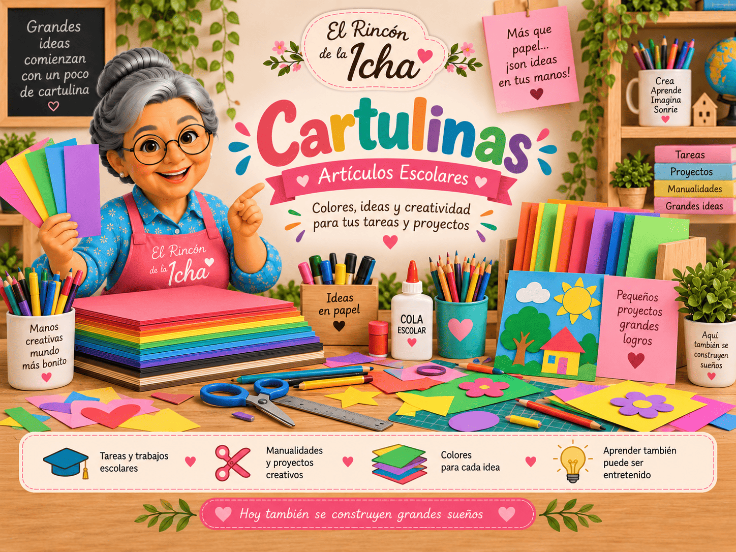 Cartulinas para Trabajos Escolares y Manualidades | El Rincón de la Icha Cartulinas de colores para trabajos escolares, manualidades, maquetas y proyectos creativos