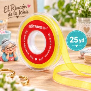 cinta-organza-amarilla-limon-25yd Cinta Organza Amarilla Limón 38 mm x 25 yd