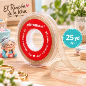 cinta-organza-beige-25yd Cinta Organza Beige 38 mm x 25 yd