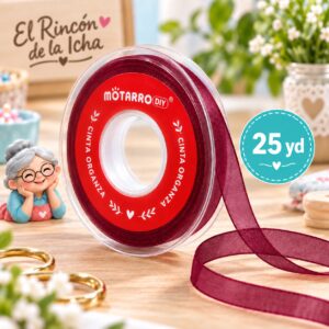 cinta-organza-burdeo-25yd Cinta Organza Burdeo 38 mm x 25 yd