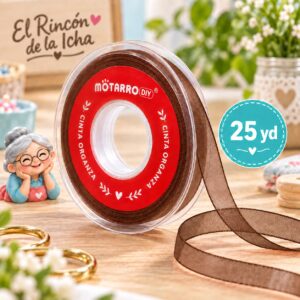 cinta-organza-cafe-25yd Cinta Organza Café 38 mm x 25 yd