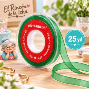 cinta-organza-verde-25yd Cinta Organza Verde 38 mm x 25 yd