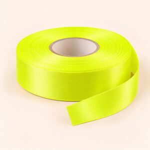 Cinta de Raso Amarillo Fluorescente 20 mm x 25 yd Cinta de raso amarillo fluorescente de 20 mm x 25 yd estilo El Rincón de la Icha