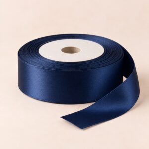 Cinta de Raso Azul Marino 25 mm x 25 yd Cinta de raso azul marino de 25 mm x 25 yd estilo El Rincón de la Icha