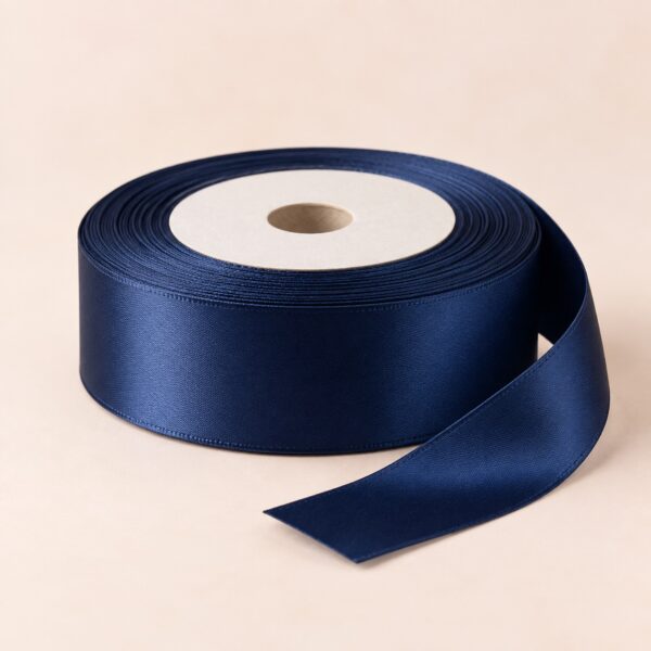 Cinta de Raso Azul Marino 25 mm x 25 yd Cinta de raso azul marino de 25 mm x 25 yd estilo El Rincón de la Icha