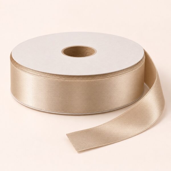 Cinta de Raso Beige 20 mm x 25 yd Cinta de raso beige de 20 mm x 25 yd estilo El Rincón de la Icha