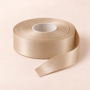 Cinta de Raso Beige 25 mm x 25 yd Cinta de raso beige de 25 mm x 25 yd estilo El Rincón de la Icha