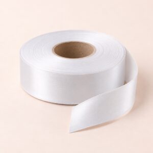 Cinta de Raso Blanco 25 mm x 25 yd Cinta de raso blanco de 25 mm x 25 yd estilo El Rincón de la Icha