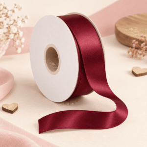 Cinta de Raso Burdeo 10 mm x 25 yd Cinta de raso burdeo de 10 mm x 25 yd estilo El Rincón de la Icha