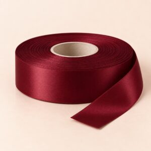 Cinta de Raso Burdeo 25 mm x 25 yd Cinta de raso burdeo de 25 mm x 25 yd estilo El Rincón de la Icha