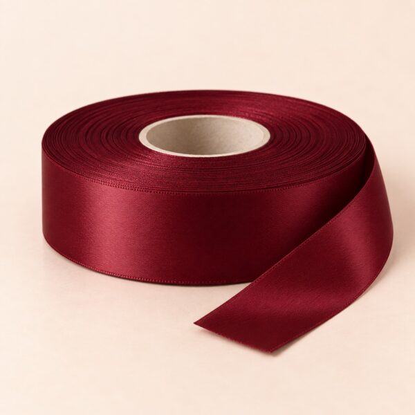 Cinta de Raso Burdeo 25 mm x 25 yd Cinta de raso burdeo de 25 mm x 25 yd estilo El Rincón de la Icha