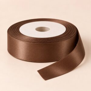 Cinta de Raso Café 20 mm x 25 yd Cinta de raso café de 20 mm x 25 yd estilo El Rincón de la Icha