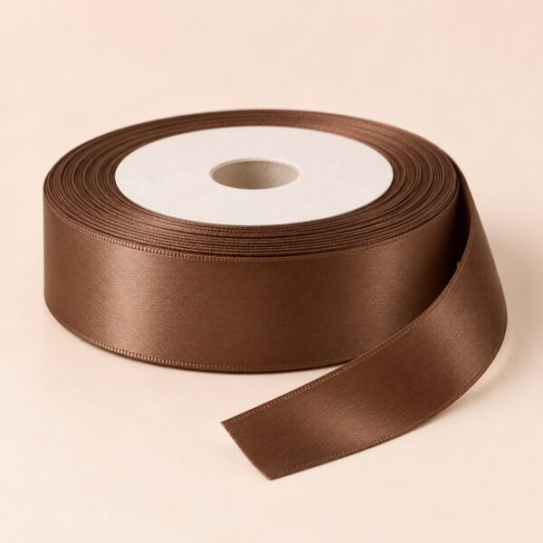 Cinta de Raso Café 20 mm x 25 yd Cinta de raso café de 20 mm x 25 yd estilo El Rincón de la Icha