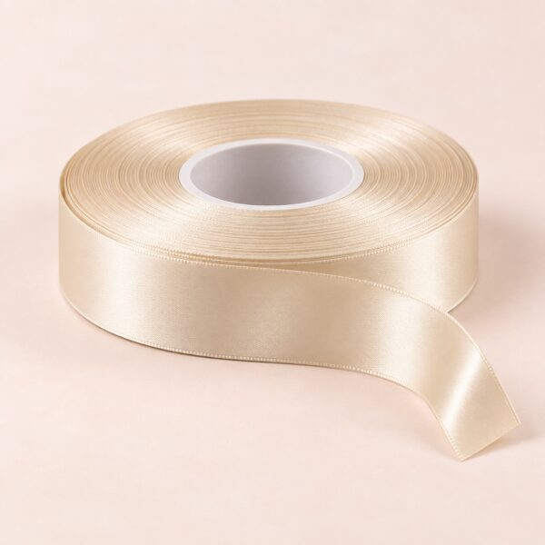 Cinta de Raso Champaña 20 mm x 25 yd Cinta de raso champaña de 20 mm x 25 yd estilo El Rincón de la Icha