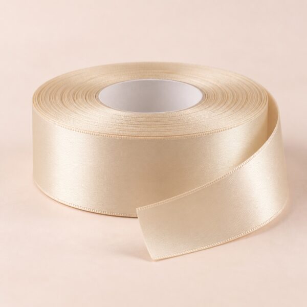 Cinta de Raso Champaña 25 mm x 25 yd Cinta de raso champaña de 25 mm x 25 yd estilo El Rincón de la Icha