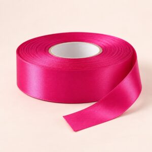 Cinta de Raso Fucsia 25 mm x 25 yd Cinta de raso fucsia de 25 mm x 25 yd estilo El Rincón de la Icha