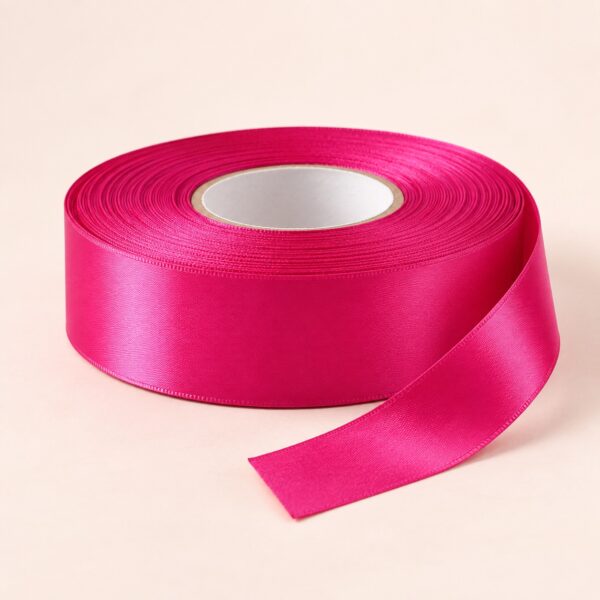 Cinta de Raso Fucsia 25 mm x 25 yd Cinta de raso fucsia de 25 mm x 25 yd estilo El Rincón de la Icha