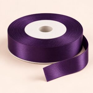 Cinta de Raso Morado Oscuro 20 mm x 25 yd Cinta de raso morado oscuro de 20 mm x 25 yd estilo El Rincón de la Icha