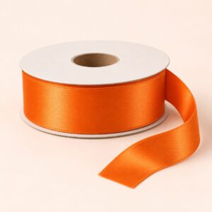 Cinta de Raso Naranjo 25 mm x 25 yd Cinta de raso naranjo de 25 mm x 25 yd estilo El Rincón de la Icha