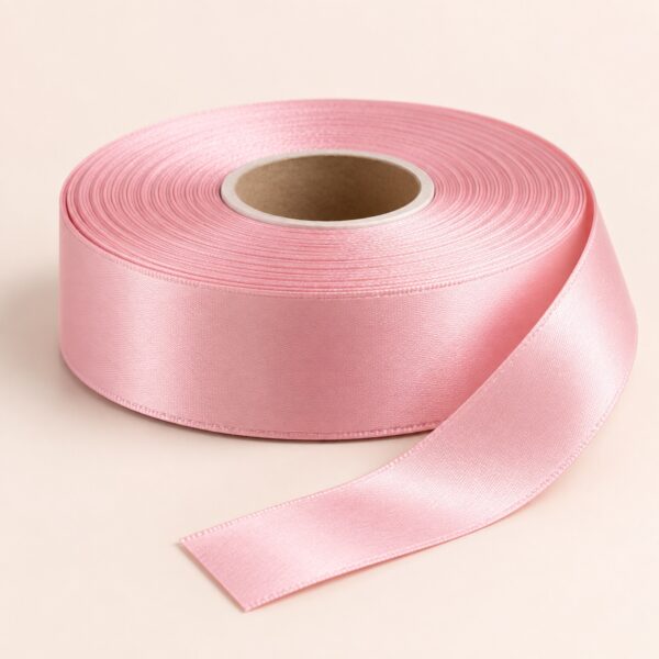 Cinta de Raso Rosado Claro 25 mm x 25 yd Cinta de raso rosado claro de 25 mm x 25 yd estilo El Rincón de la Icha