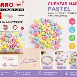 Cuentas Mariposa Pastel 22 g para Pulseras y Manualidades Cuentas mariposa pastel de 22 g para pulseras, collares, llaveros, bisutería y manualidades DIY