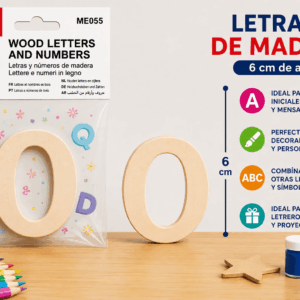 Letra O de Madera 6 cm para Manualidades y Decoración Letra O de madera de 6 cm para manualidades, decoración, nombres, iniciales y letreros personalizados
