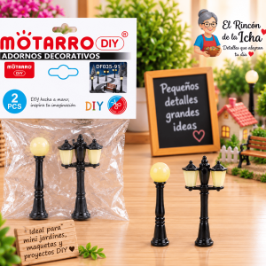 Mini Faroles Decorativos – 2 Piezas Diseños Surtidos Set de 2 mini faroles decorativos en diseños surtidos, mostrado junto a su empaque tipo bolsa
