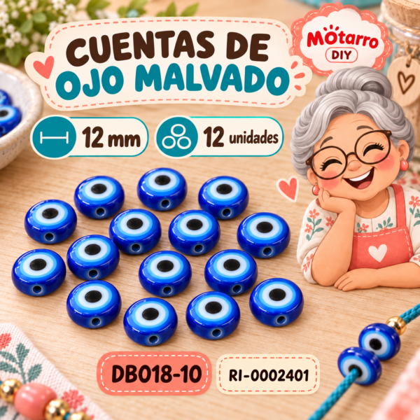 ri-0002401-db018-10 Cuentas redondas de ojo malvado azules – 12 mm – 12 unidades