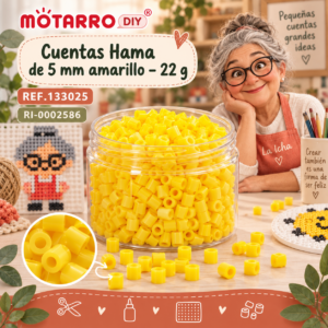 ri-0002586-ref-133025 Cuentas Hama de 5 mm amarillo – 22 g