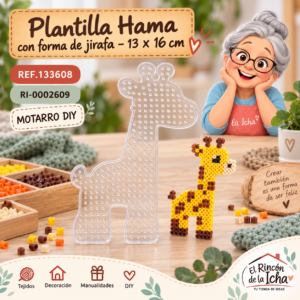 ri-0002609-ref-133608 Plantilla Hama con forma de jirafa – 13 × 16 cm