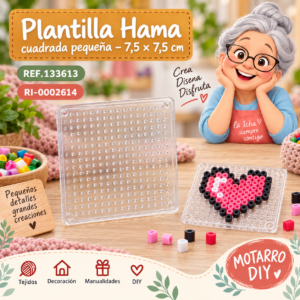 ri-0002614-ref-133613 Plantilla Hama cuadrada pequeña – 7,5 × 7,5 cm