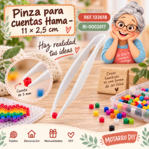ri-0002617-ref-133618 Pinza para cuentas Hama – 11 × 2,5 cm